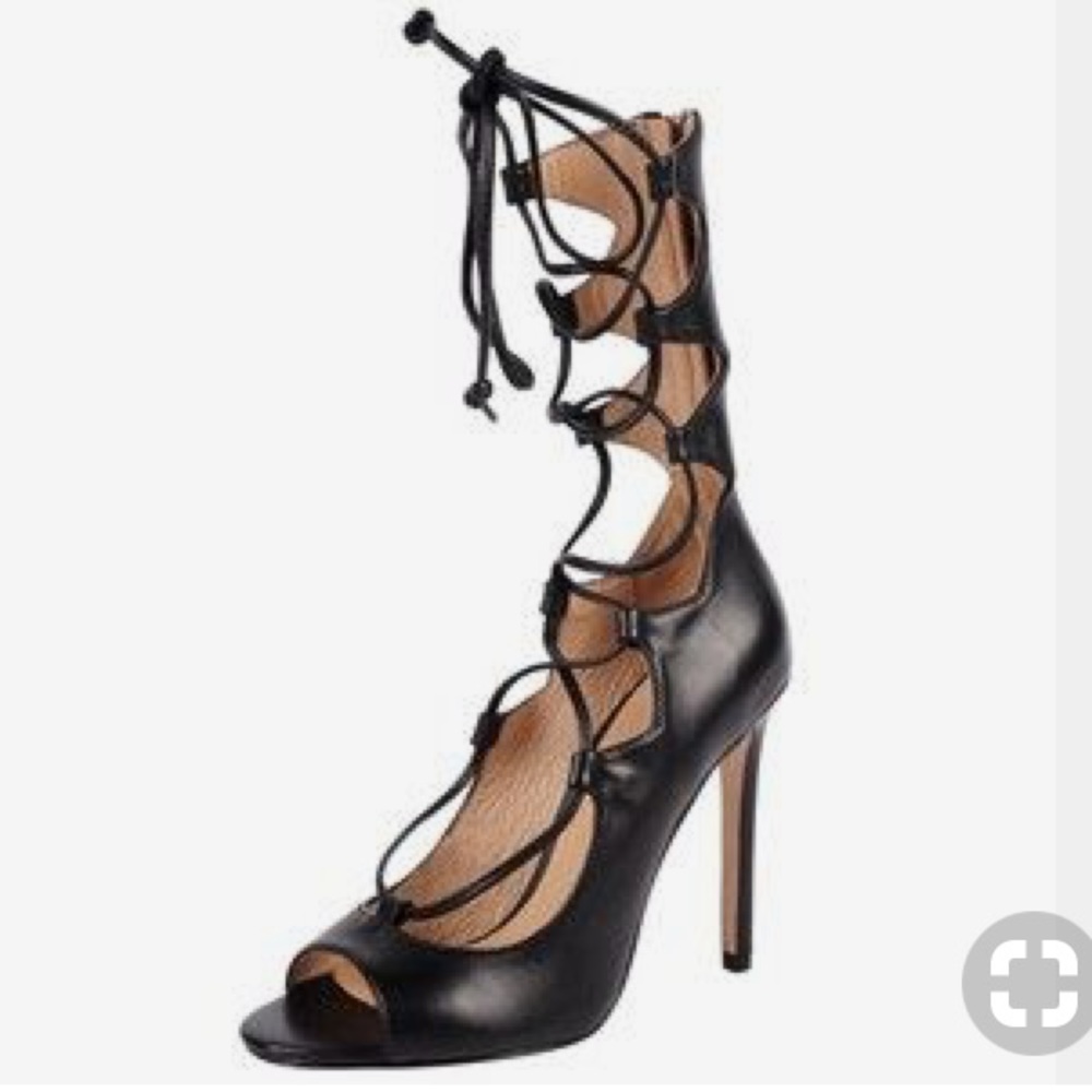 Vince Camuto Signature high lace up Elena heels